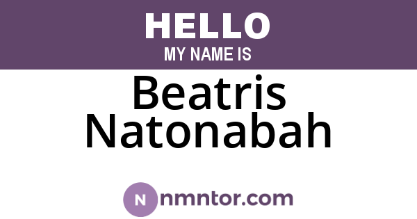 Beatris Natonabah