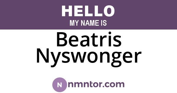 Beatris Nyswonger