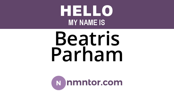 Beatris Parham