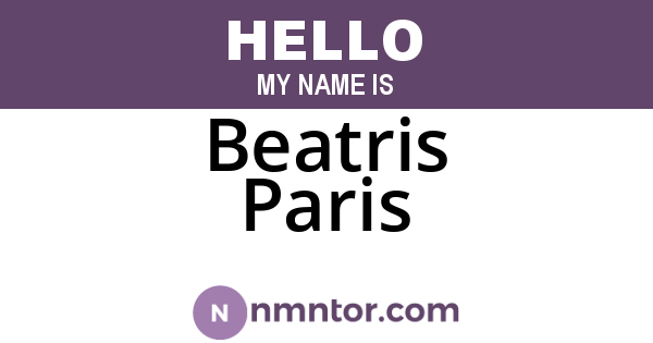 Beatris Paris