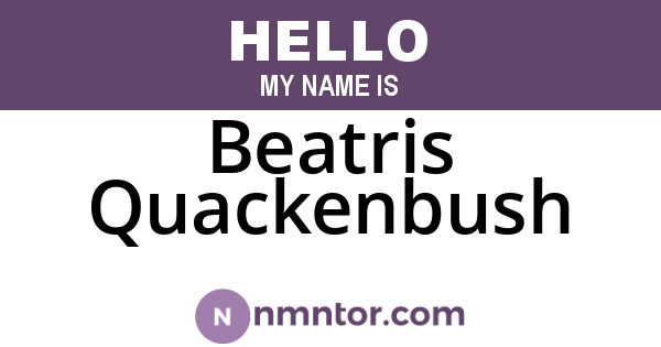 Beatris Quackenbush
