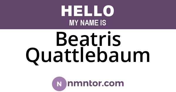 Beatris Quattlebaum