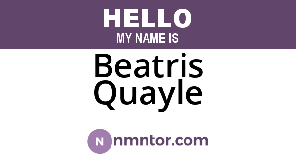 Beatris Quayle