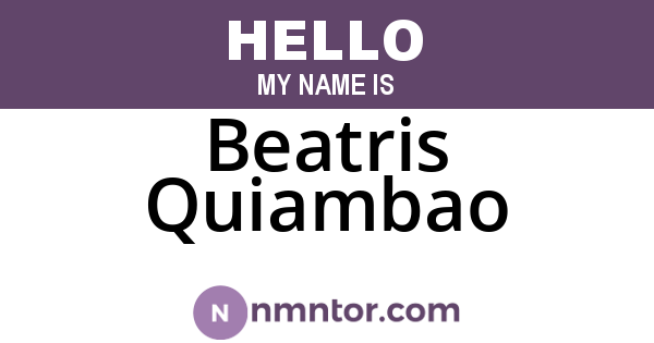 Beatris Quiambao