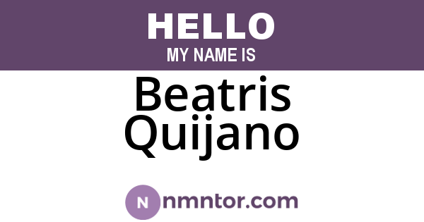 Beatris Quijano