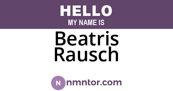 Beatris Rausch