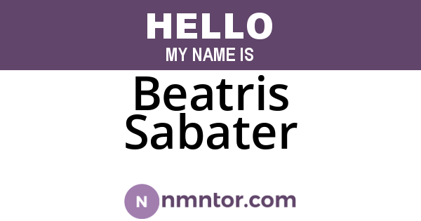 Beatris Sabater