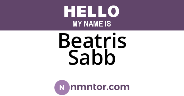 Beatris Sabb