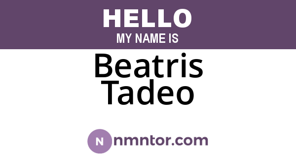 Beatris Tadeo