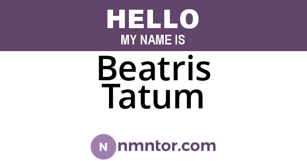 Beatris Tatum