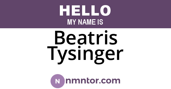 Beatris Tysinger