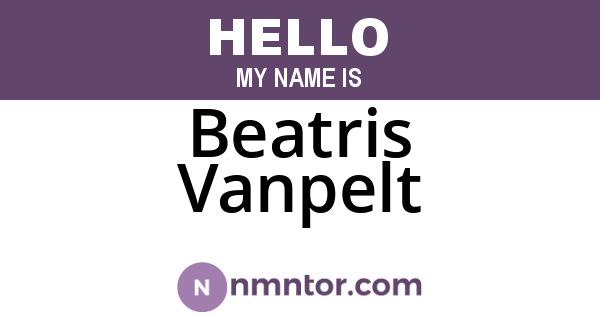 Beatris Vanpelt