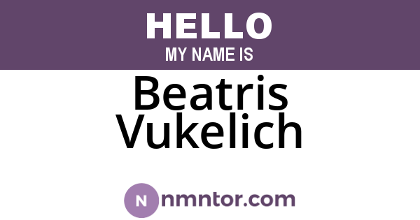 Beatris Vukelich