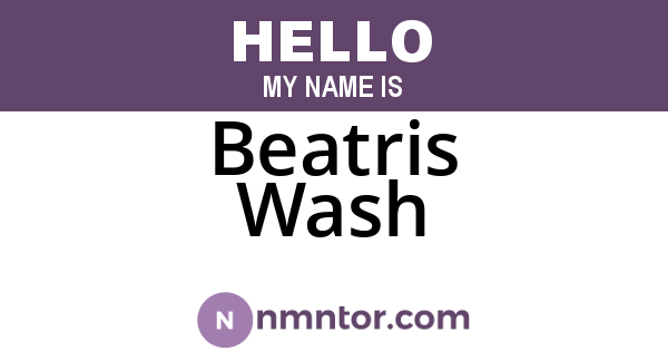 Beatris Wash