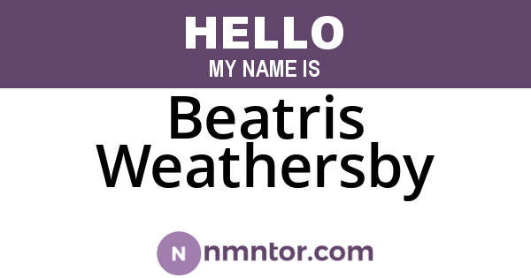 Beatris Weathersby