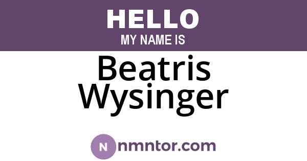 Beatris Wysinger