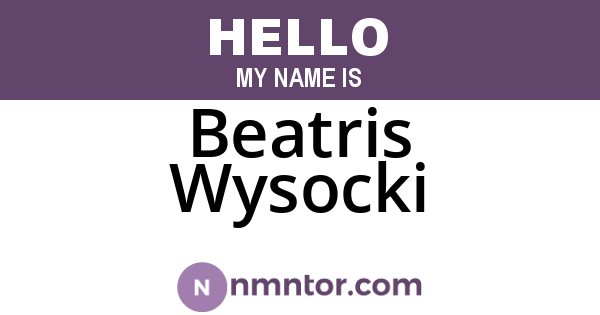Beatris Wysocki