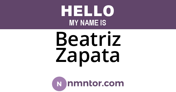 Beatriz Zapata