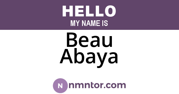 Beau Abaya