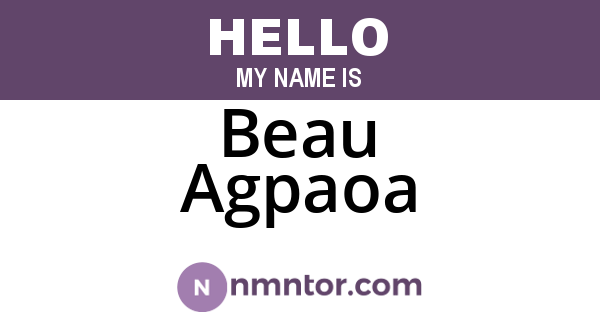 Beau Agpaoa