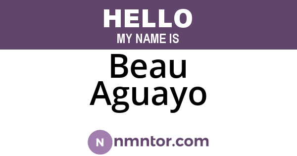 Beau Aguayo