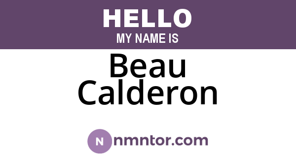 Beau Calderon