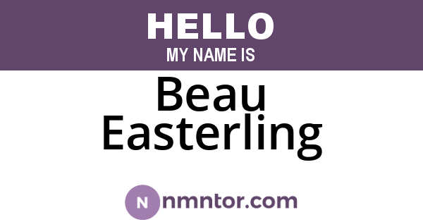 Beau Easterling