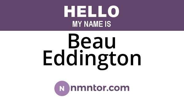 Beau Eddington