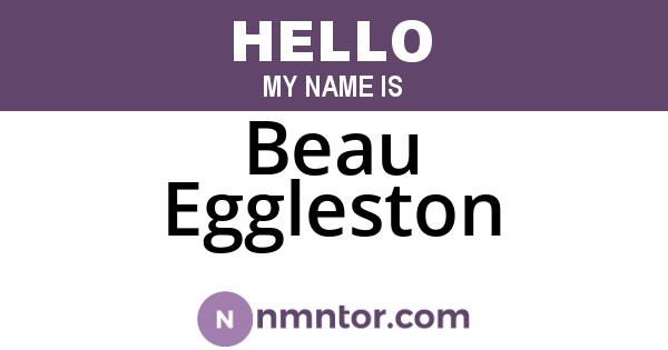 Beau Eggleston