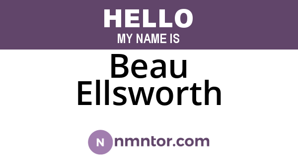 Beau Ellsworth
