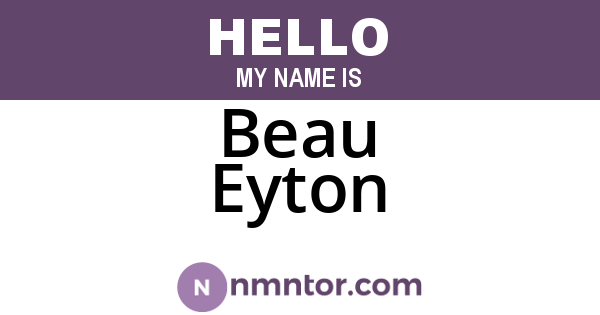 Beau Eyton