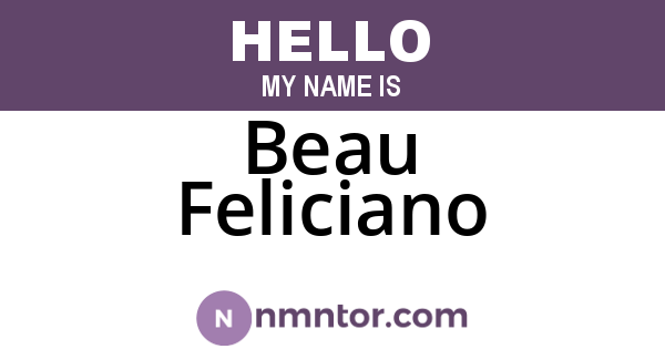 Beau Feliciano