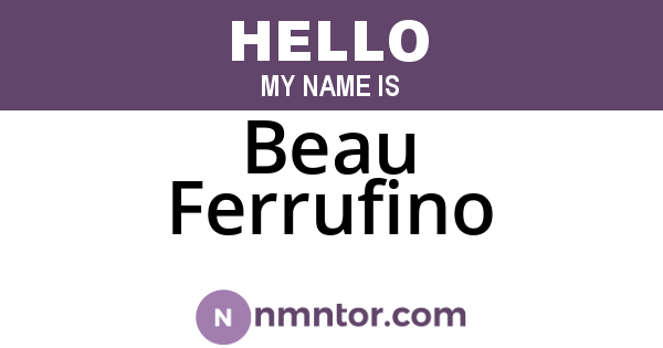 Beau Ferrufino