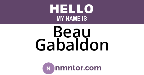 Beau Gabaldon