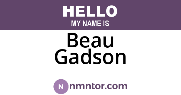 Beau Gadson