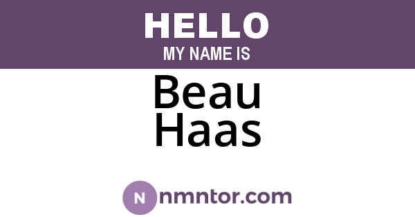 Beau Haas