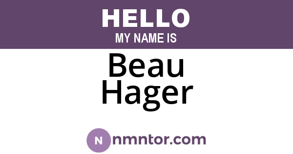 Beau Hager
