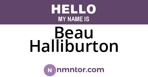 Beau Halliburton