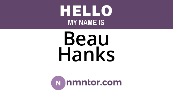 Beau Hanks