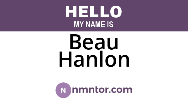 Beau Hanlon