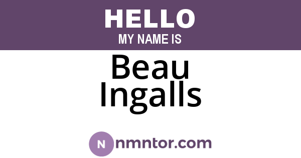 Beau Ingalls