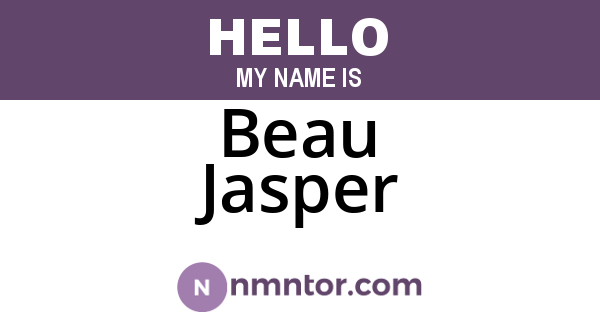 Beau Jasper