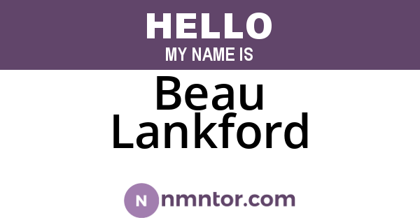Beau Lankford