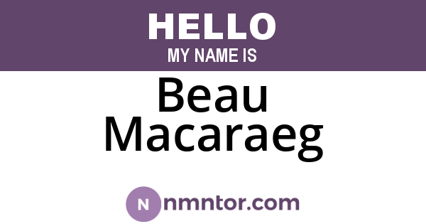 Beau Macaraeg
