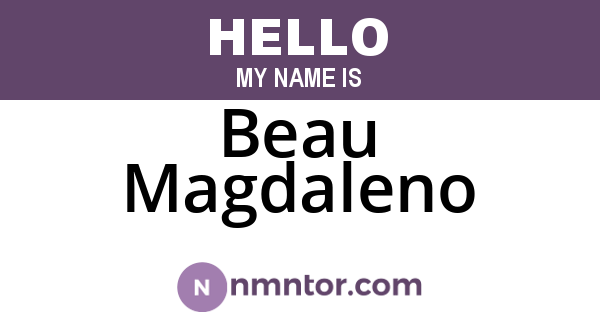 Beau Magdaleno