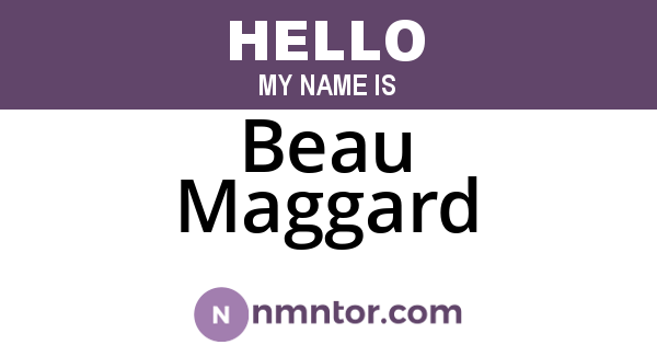 Beau Maggard