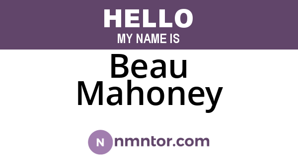Beau Mahoney