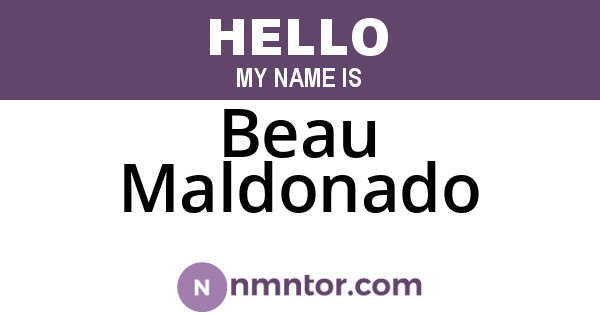 Beau Maldonado