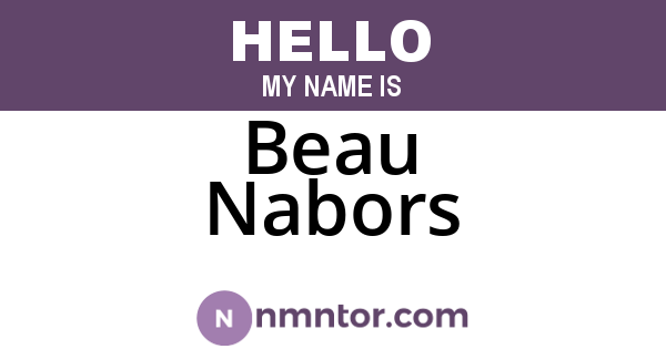 Beau Nabors