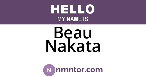 Beau Nakata